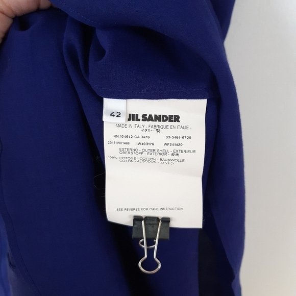 Jil Sander | Pleated Bow Dress in Deep Violet - Picture 8 of 10